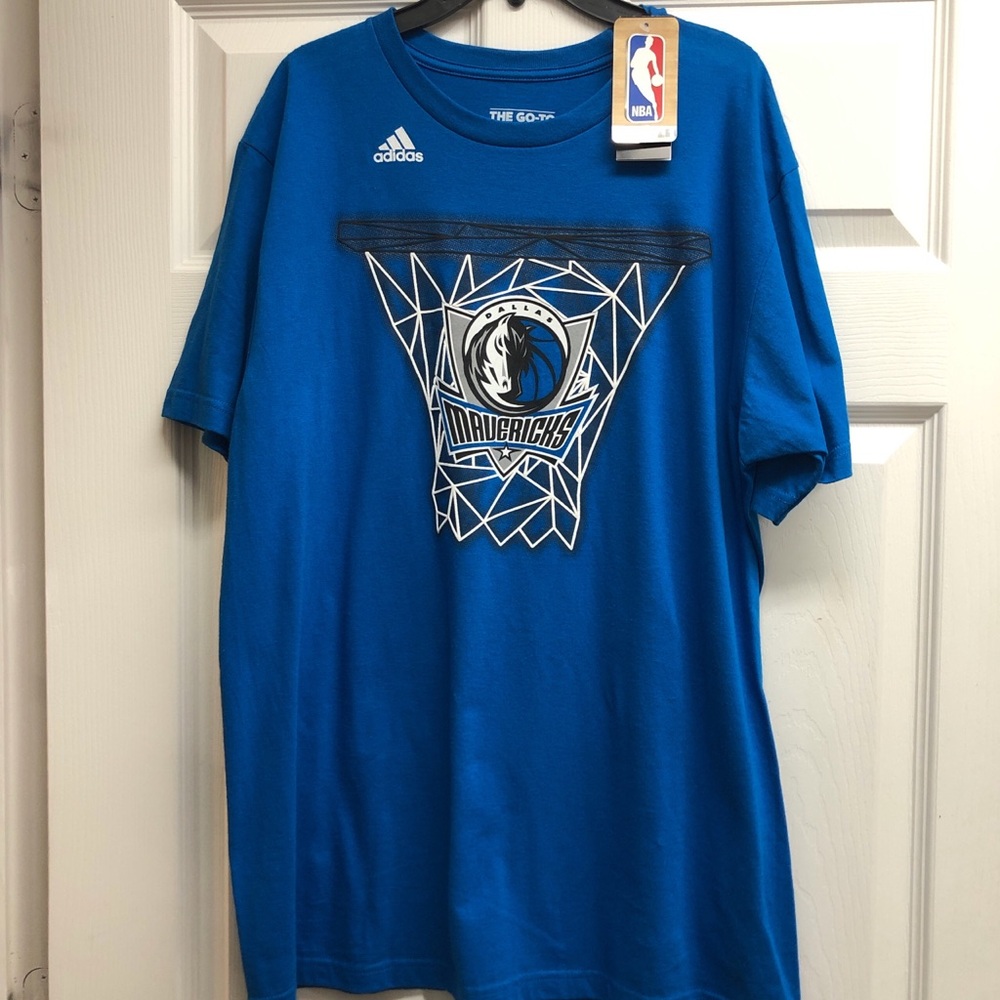 Adidas Royal Blue Dallas Mavericks Graphic Tee Large